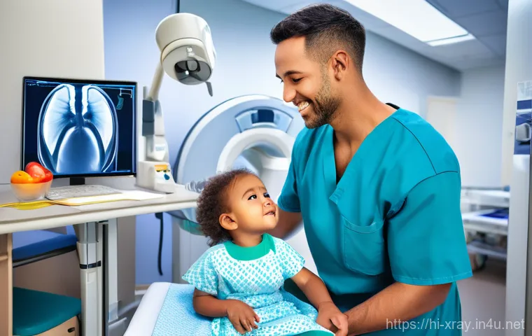방사선사 실기시험 팁 - **A highly detailed portrait of a female radiographer, in her mid-30s, with a warm and reassuring ex...