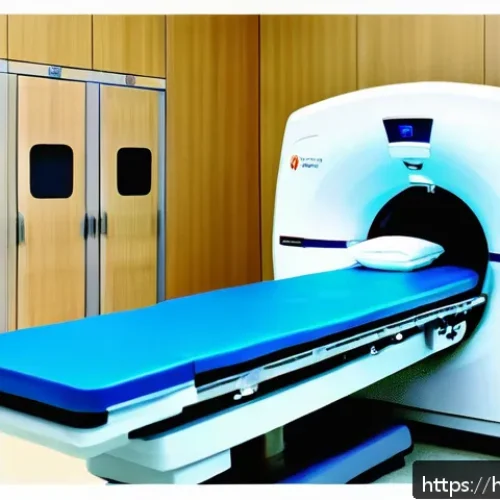CT 프로토콜 최적화 - A highly detailed medical imaging room scene featuring a modern CT scanner with a patient lying comf...